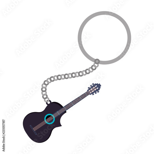 key chain with electric guitar