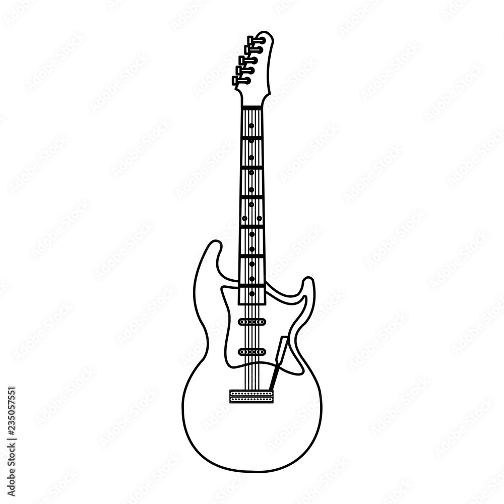 Fototapeta premium electric guitar instrument icon