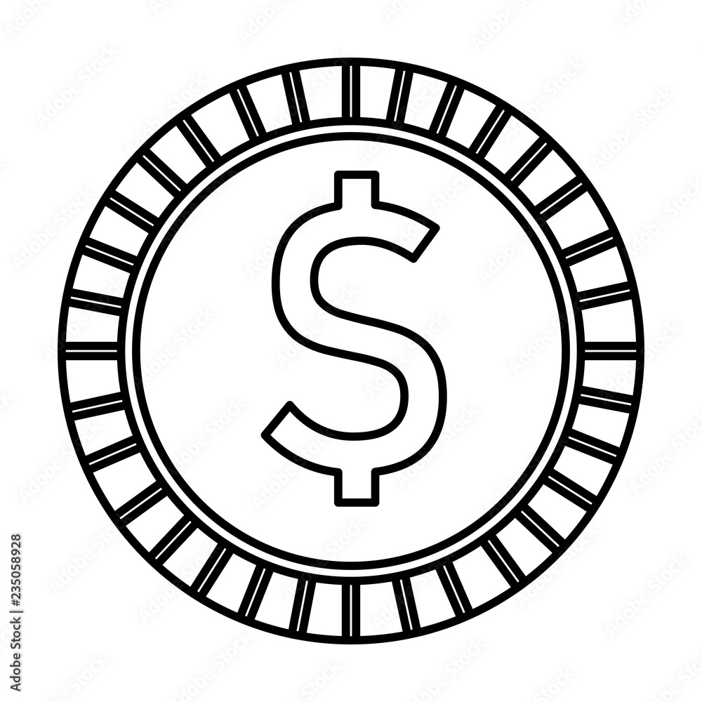 coin money isolated icon coin money isolated icon
