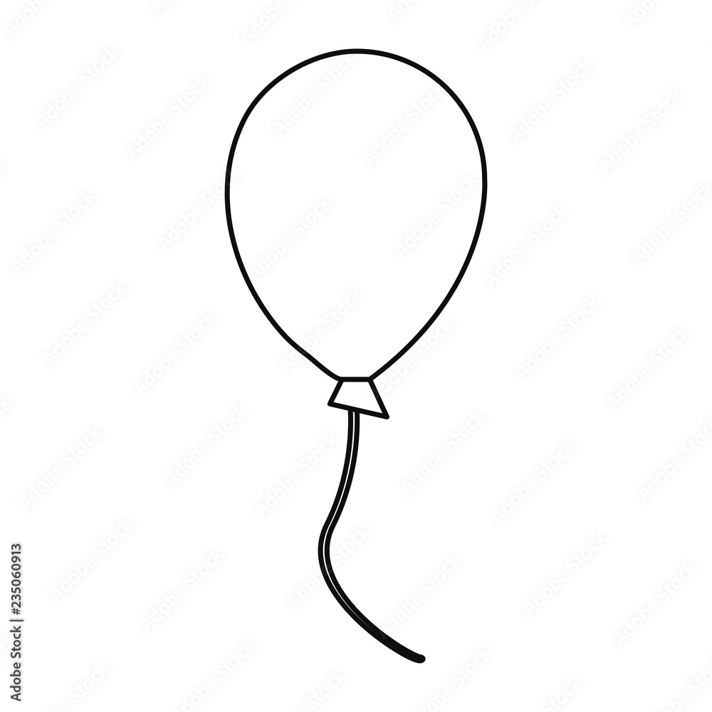 balloon decoration on white background