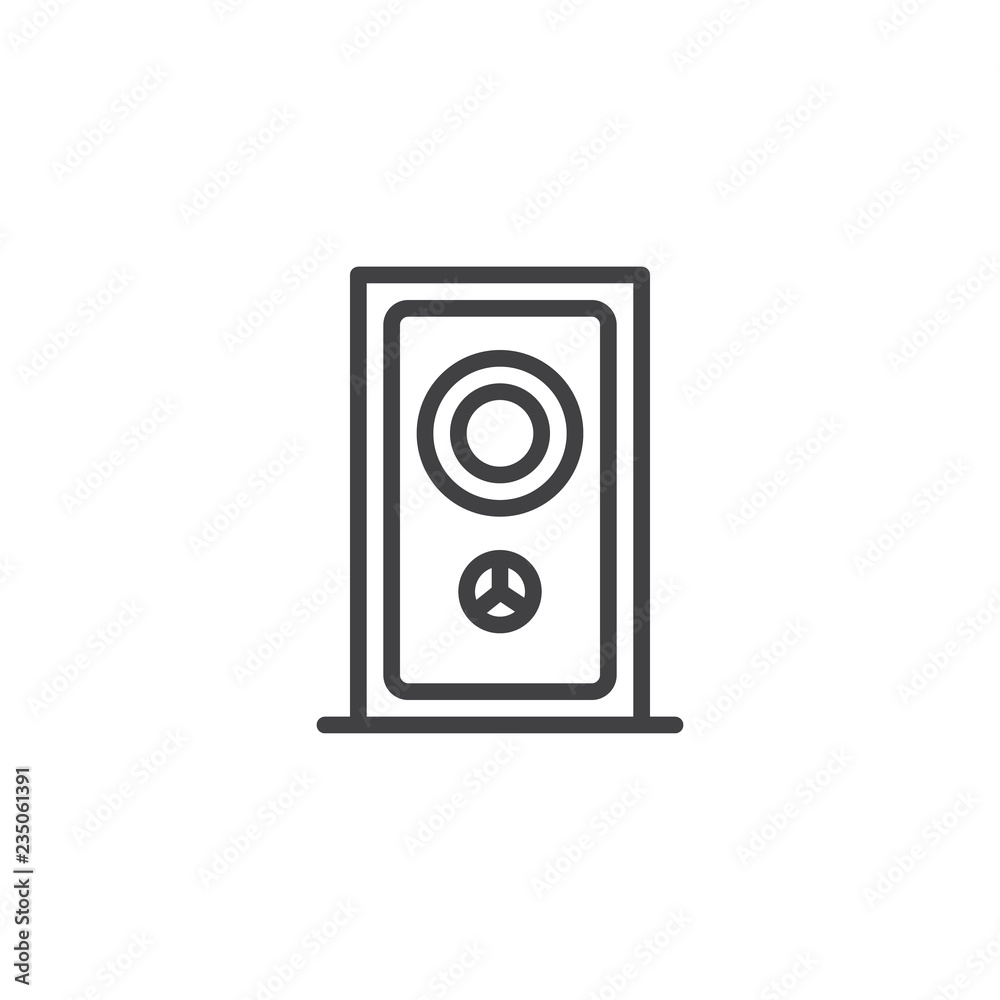 Porthole illuminator door outline icon. linear style sign for mobile concept and web design. Ship Cabin door simple line vector icon. Symbol, logo illustration. Pixel perfect vector graphics Porthole illuminator door outline icon. linear style sign for mobile concept and web design. Ship Cabin door simple line vector icon. Symbol, logo illustration. Pixel perfect vector graphics