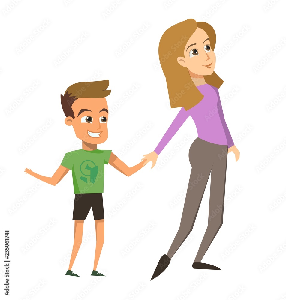 Vector Illustration Cartoon Happy Family Concept Vector Illustration Cartoon Happy Family Concept
