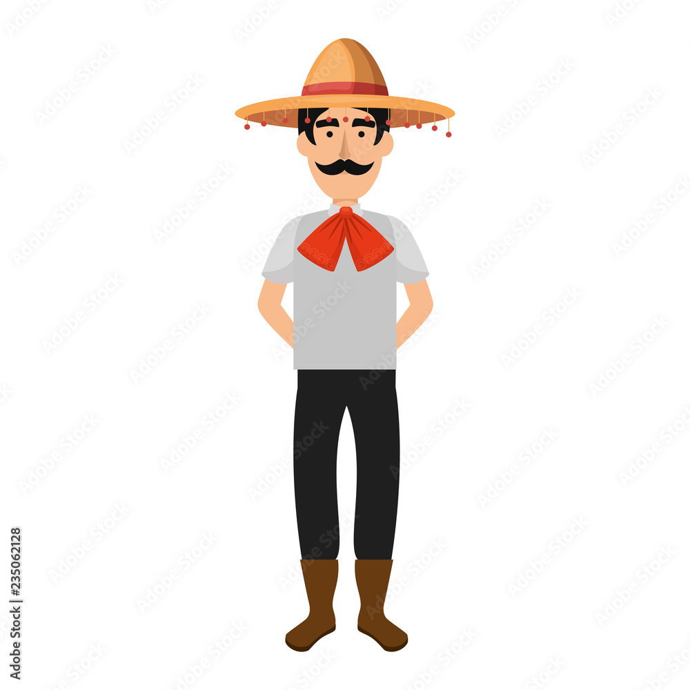 traditional mexican mariachi character