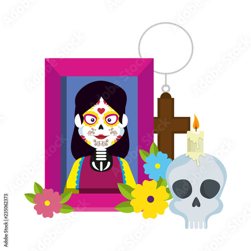 picture of woman with catrina costume