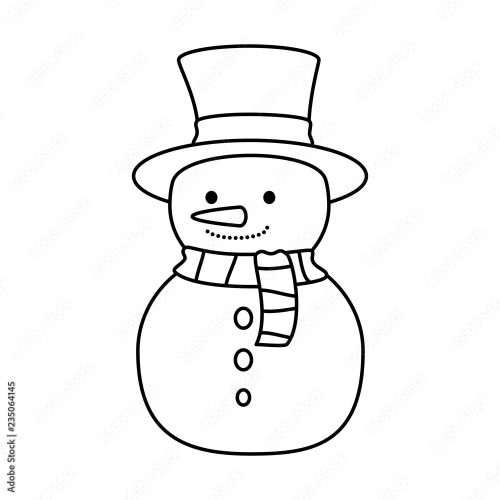 cute snowman christmas character