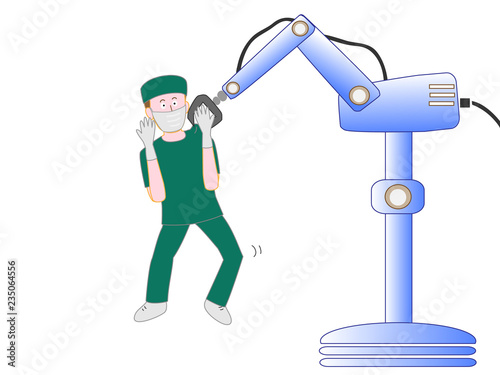 不要になった医者が、人工知能を持ったロボットに排除される。そしてロボットが医者になる。