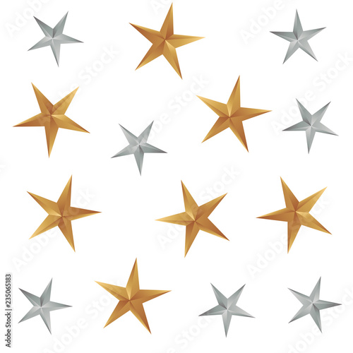 gold and silver stars decoration background