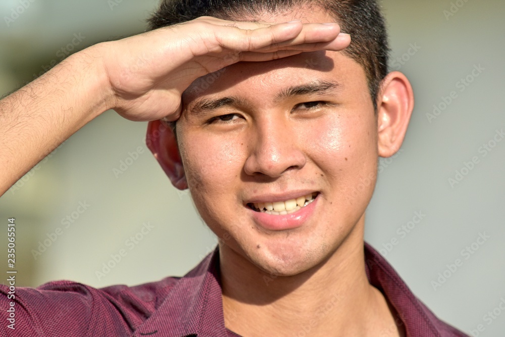Fototapeta premium Minority Male And Bright Sun