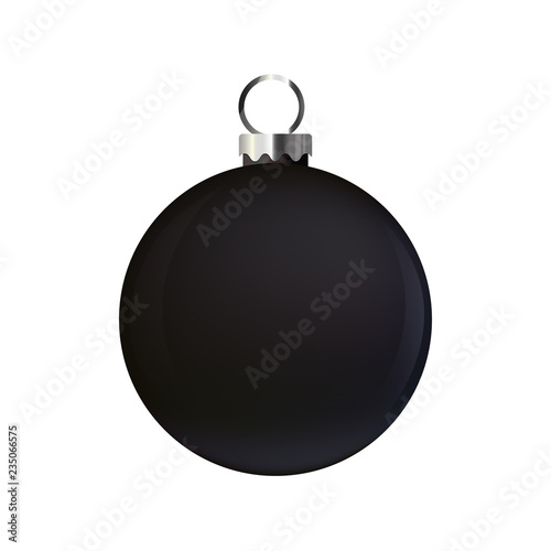 black ball on white background