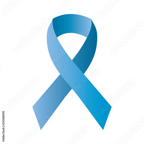 blue ribbon on white background