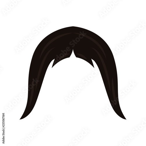 mustache hipster on white background