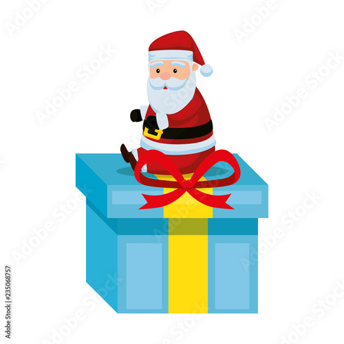 christmas santa claus with gift box © Gstudio