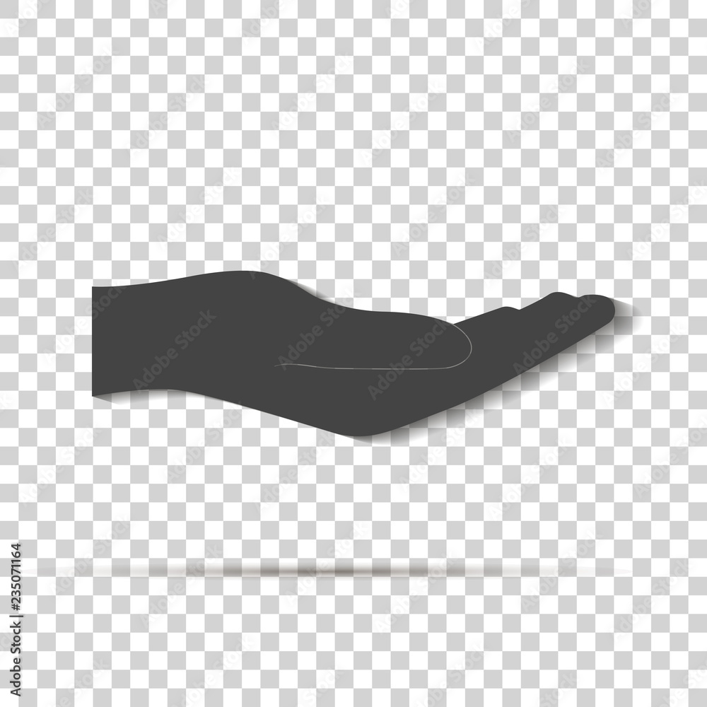 Vector hand icon. Flat hand design. Layers grouped for easy editing illustration. For your design. Vector hand icon. Flat hand design. Layers grouped for easy editing illustration. For your design.