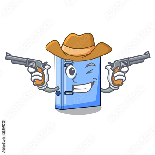Cowboy office binder with on metal cartoon