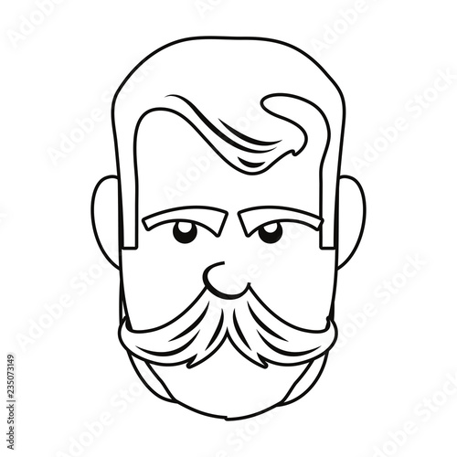man portrait with moustache