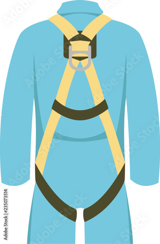 safety belt, vector illustration ,  flat style  front