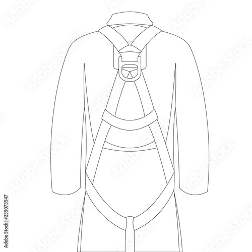 safety belt, vector illustration , lining draw front