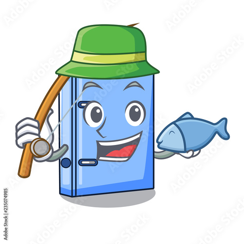 Fishing office binder mascot blank copy book