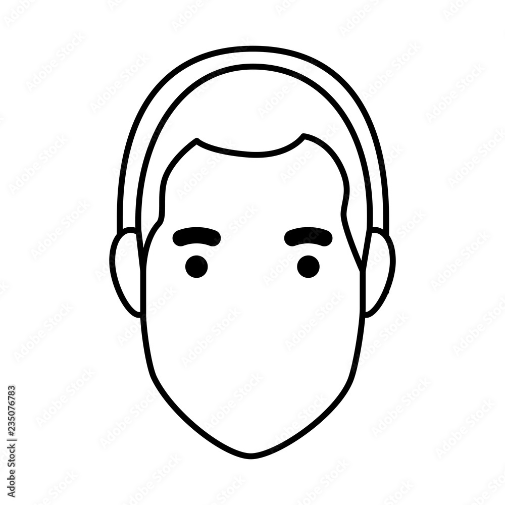 young man head avatar character young man head avatar character