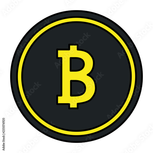 electronic commerce with bitcoin symbol