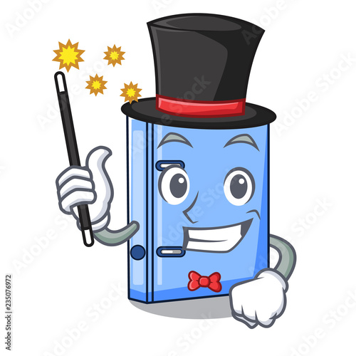 Magician office binder file Isolated on cartoon