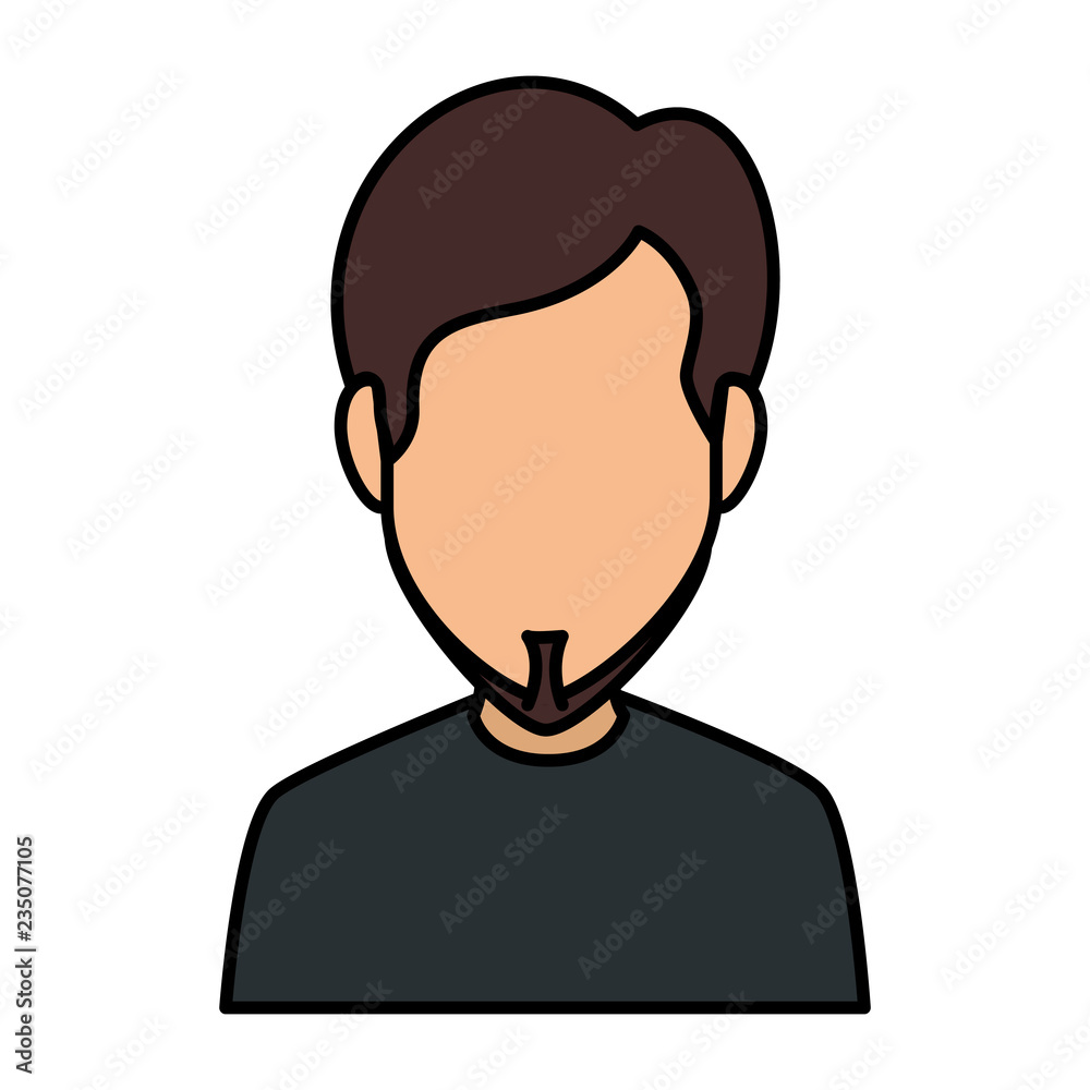 young man with beard avatar character