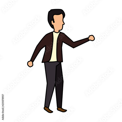 elegant businessman avatar character