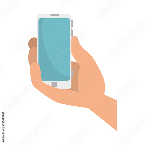 hand using smartphone device