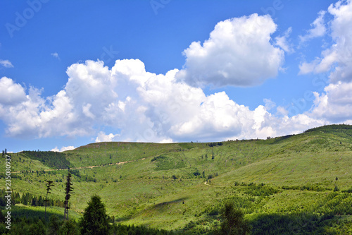 Summer green landscape in Levoca mountains, Slovakia