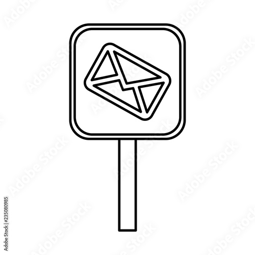 signal with envelope mail