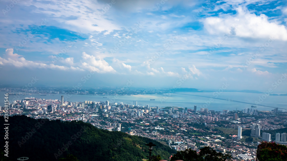 Obraz premium Top view of George Town Penang Malaysia