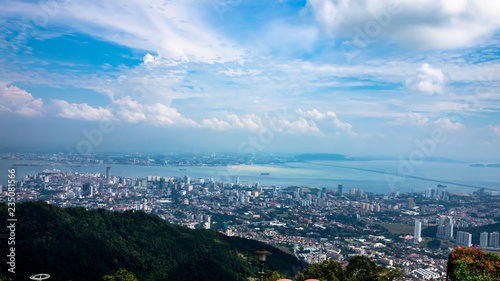 Top view of George Town Penang Malaysia