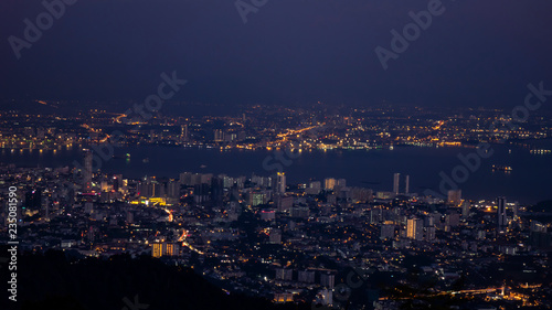 Top view of George Town Penang Malaysia © khamkula