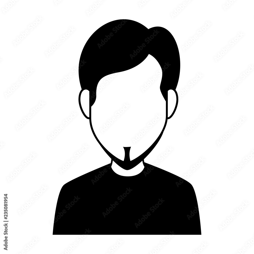young man with beard avatar character