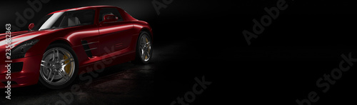 red sport car banner © gb76