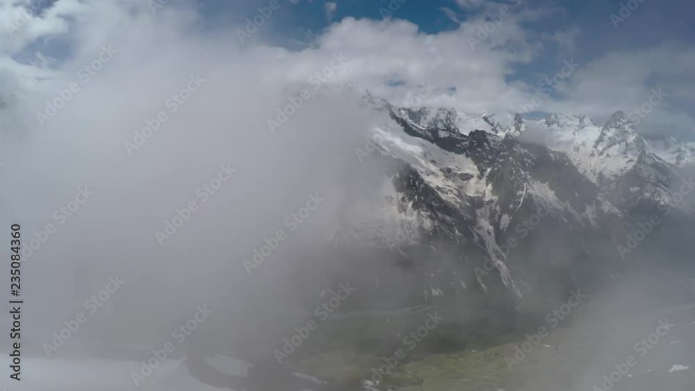 Caucasus. Dombay gorge near Dombay-Ulgen mountain. Caucasus. Dombay gorge near Dombay-Ulgen mountain.