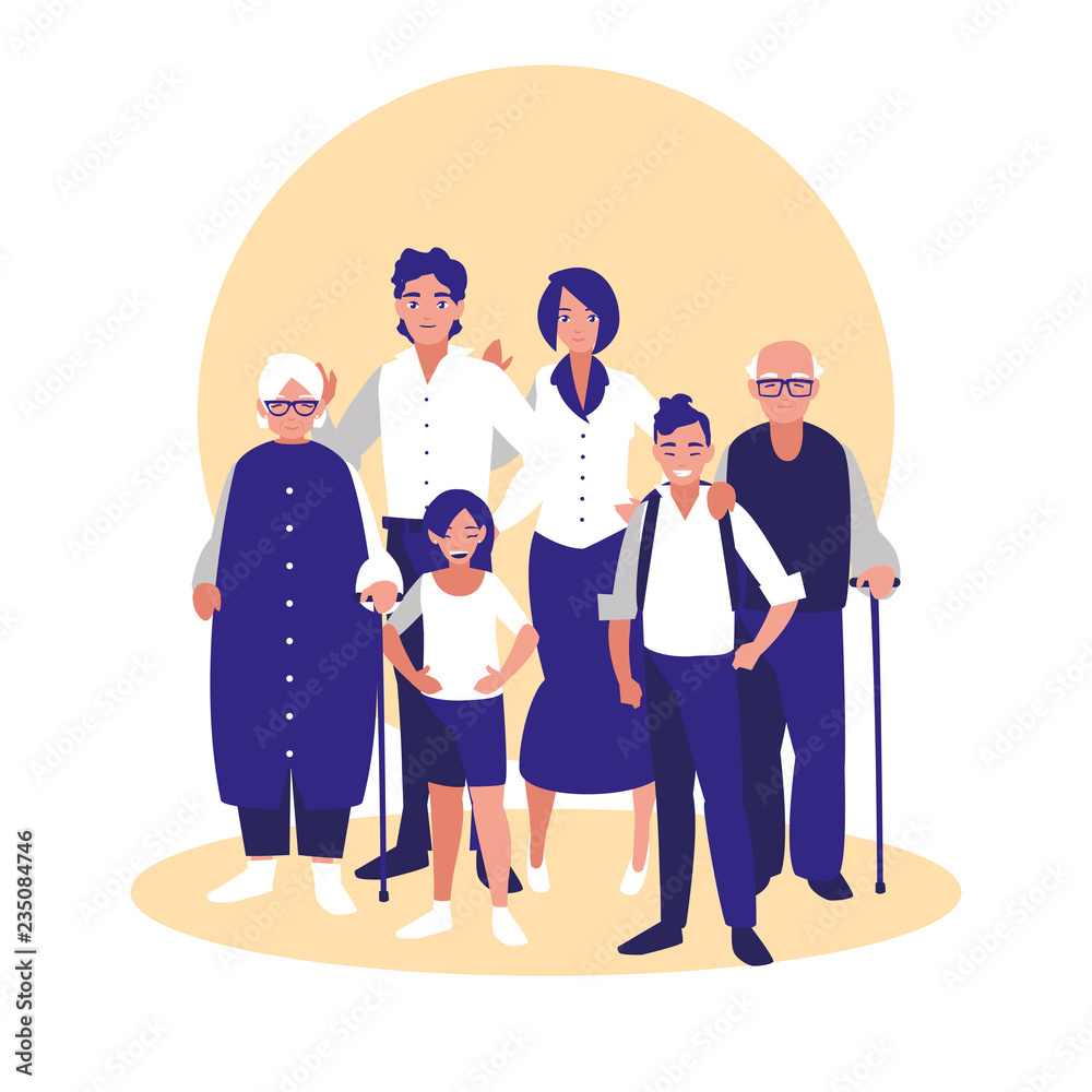 group of family members characters group of family members characters