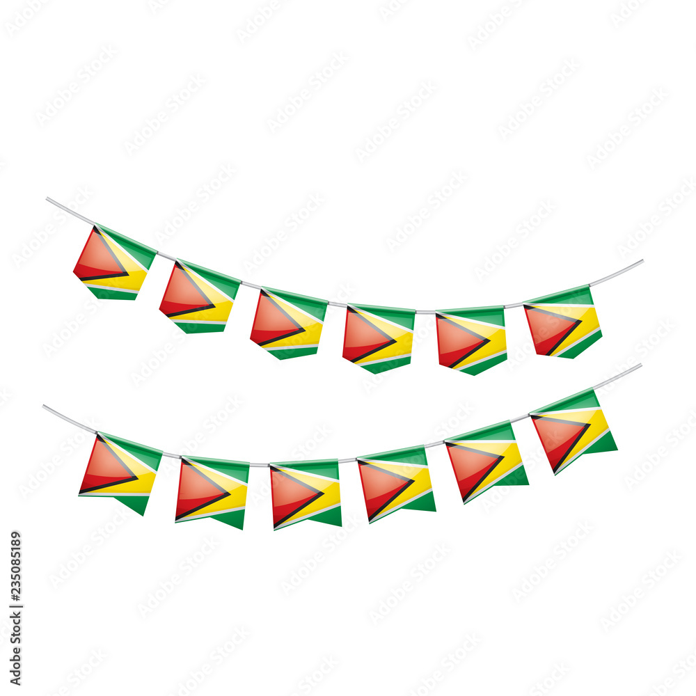 Obraz premium Guyana flag, vector illustration on a white background