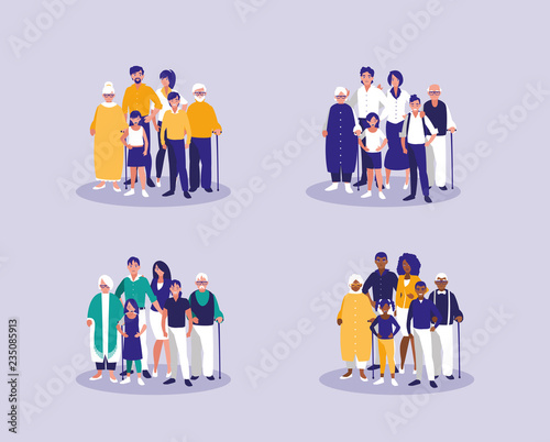 group of family members characters