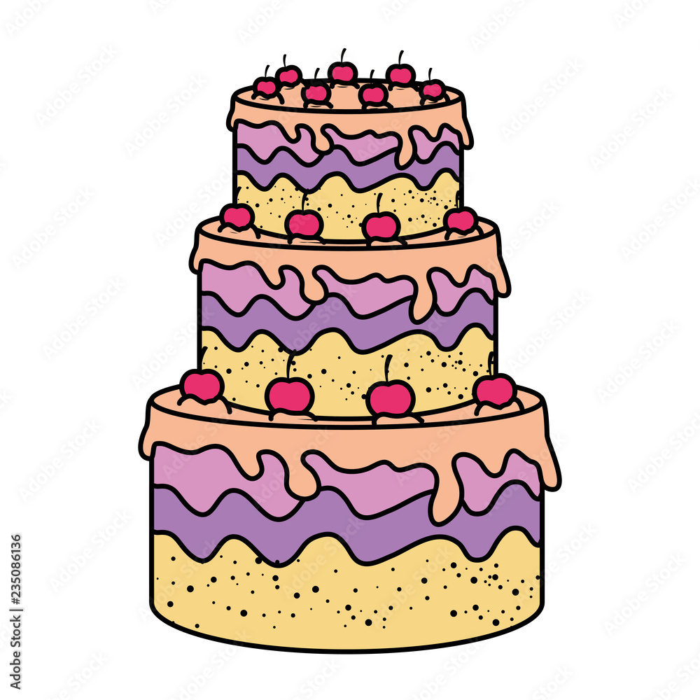 delicious cake celebration icon delicious cake celebration icon