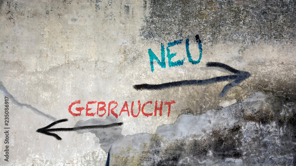 Fototapeta premium Schild 391 - Gebraucht