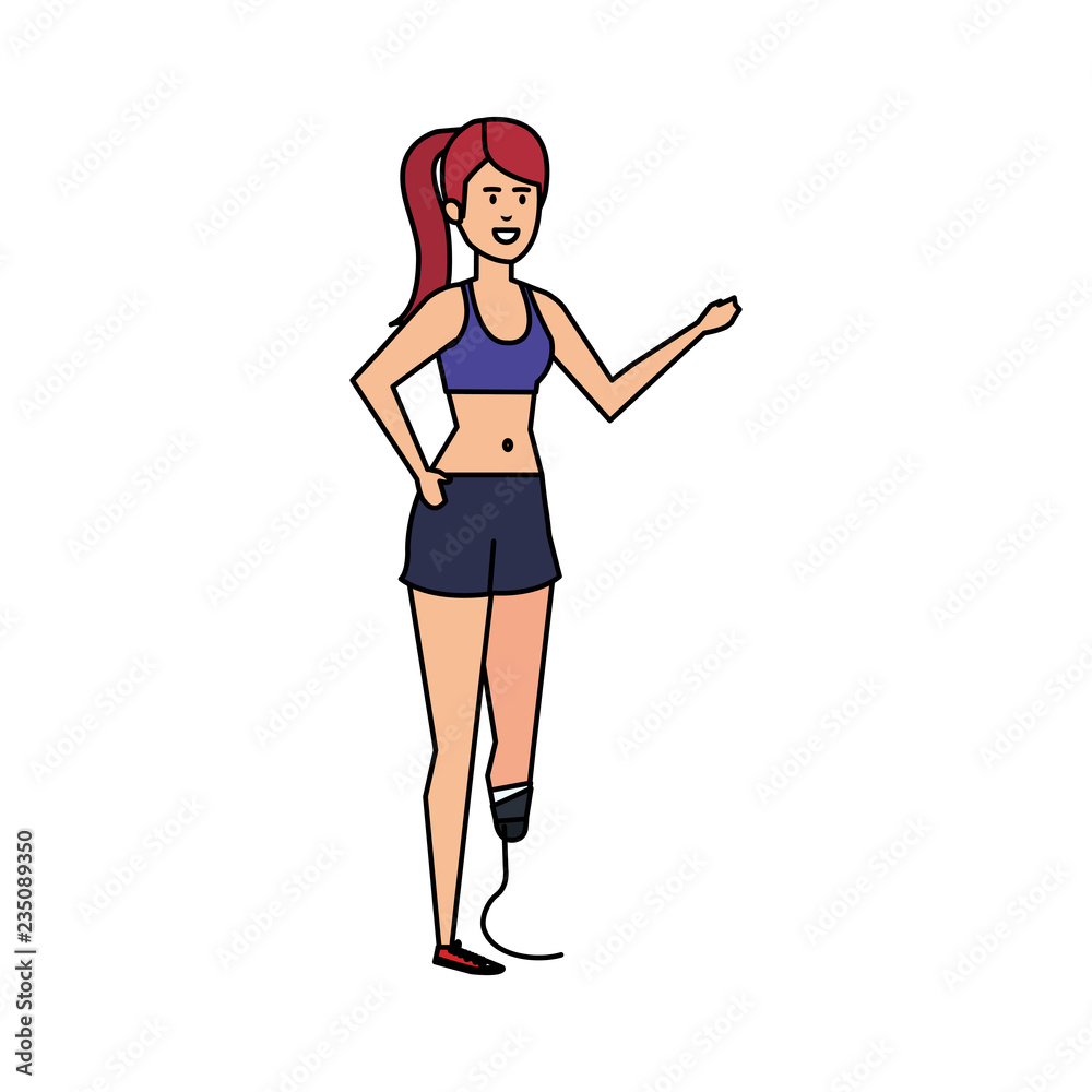 woman with foot prosthesis woman with foot prosthesis