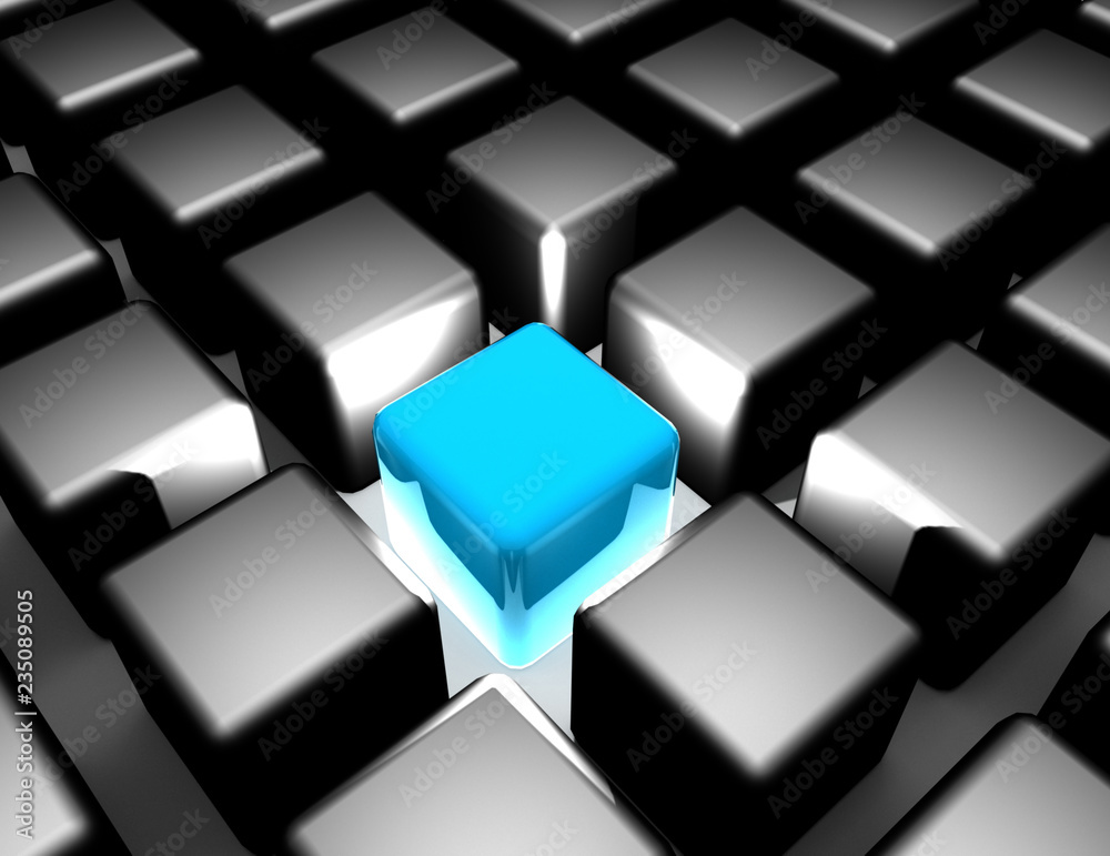 stand out from the crowd concept . 3d rendered, illustration stand out from the crowd concept . 3d rendered, illustration