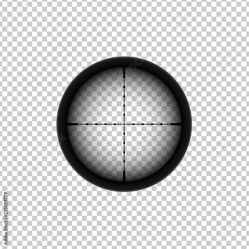 Sniper automatic rifle crosshairs. Gun viewfinder target icon.