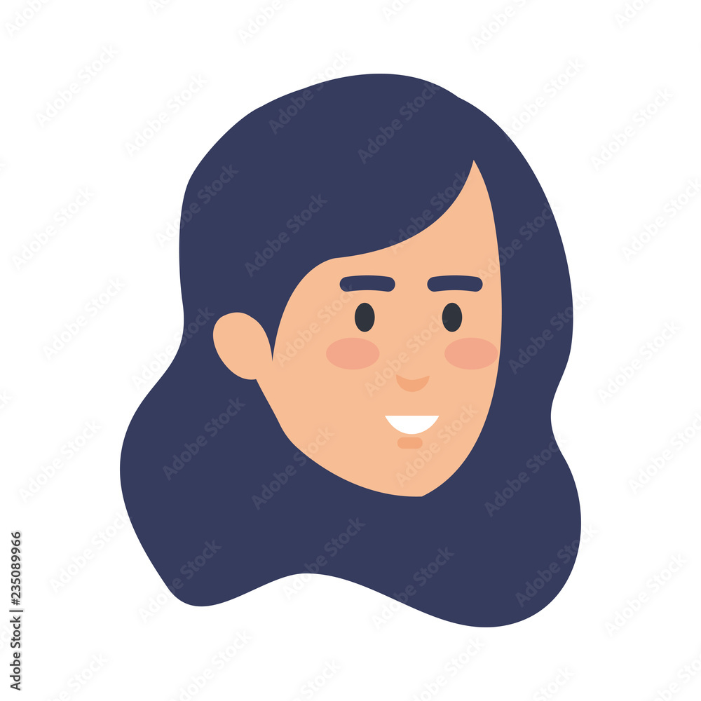 beautiful woman head avatar character