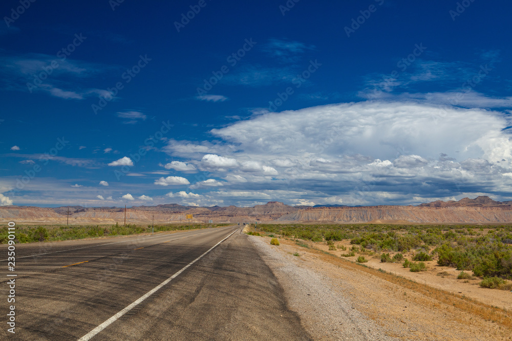 On the desert highway, Utah, USA