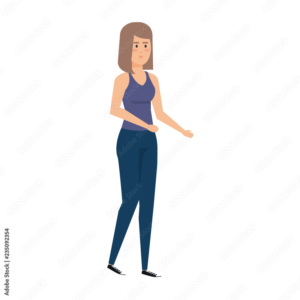 Fototapeta premium beautiful woman avatar character