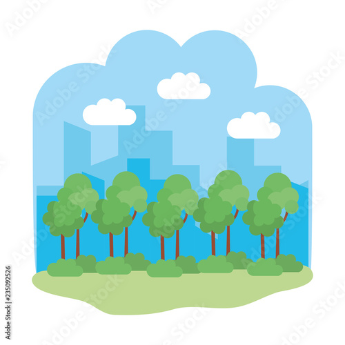 park landscape scene icon
