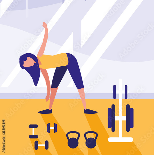 woman exercising design
