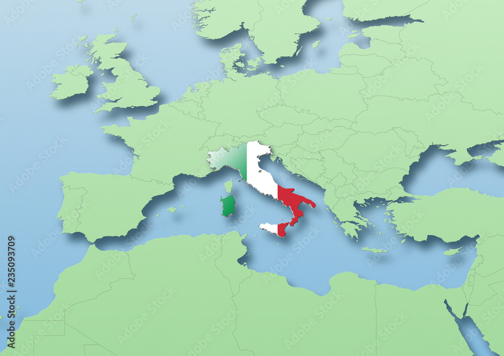 Fototapeta premium map of italy